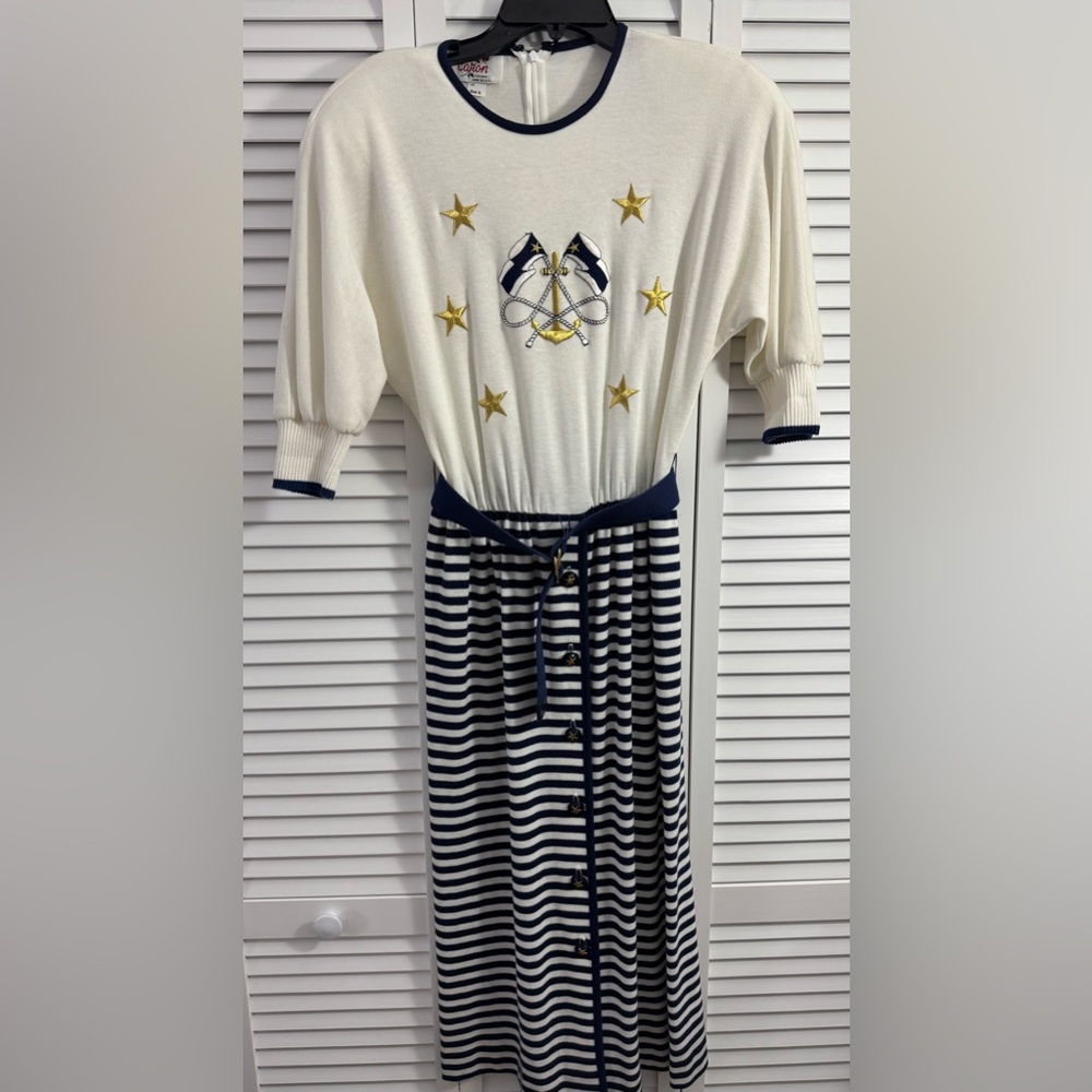Vintage Caron Women's Dress 80s Size 6